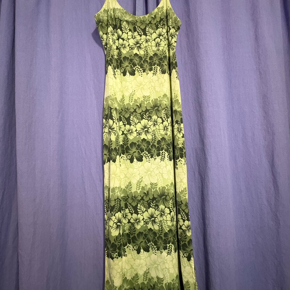 Floral Green Maxi Dress